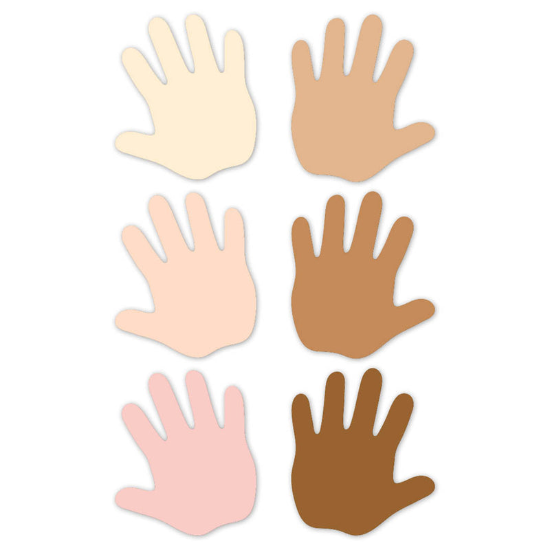Multicultural Hands 6in Cutouts