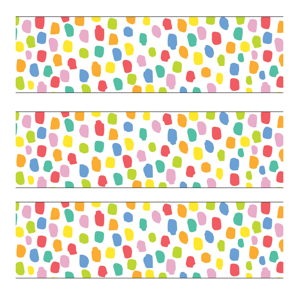 Core Decor Colorful Messy Dots EZ Border, 48 Feet Per Pack, 3 Packs