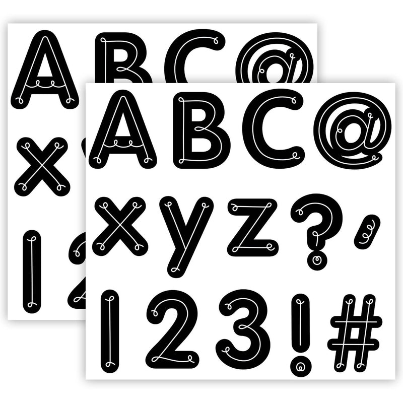 Core Decor Loop-de-Loop Designer Letters, 206 Pieces Per Pack, 2 Packs