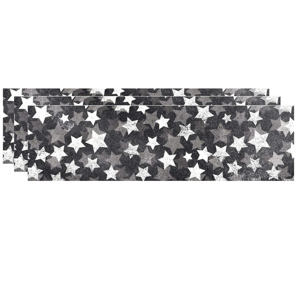 Chalk It Up! Chalk Stars EZ Border, 48 Feet Per Pack, 3 Packs