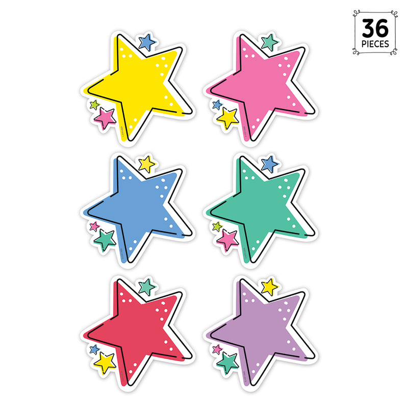 Stars Star Bright 6in Cut Outs