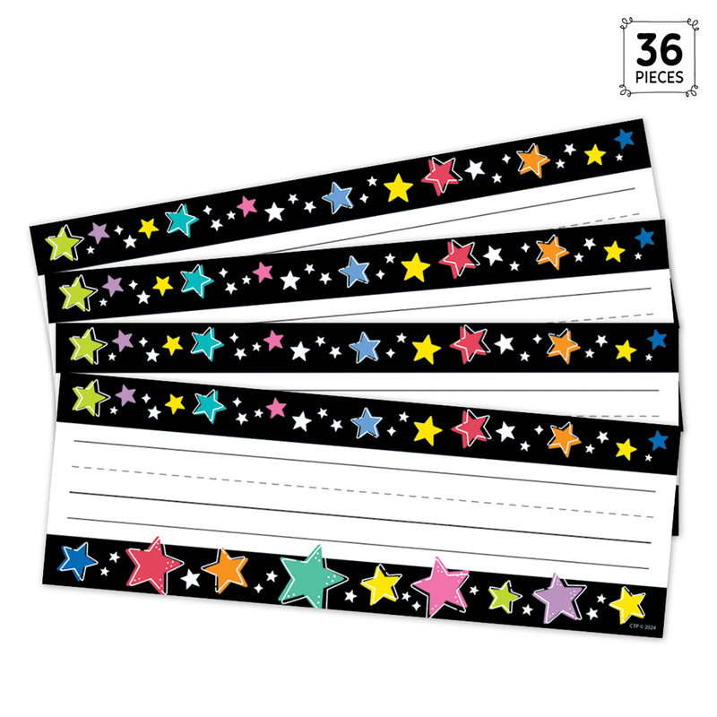 Colorful Stars On Black Name Plates Star Bright