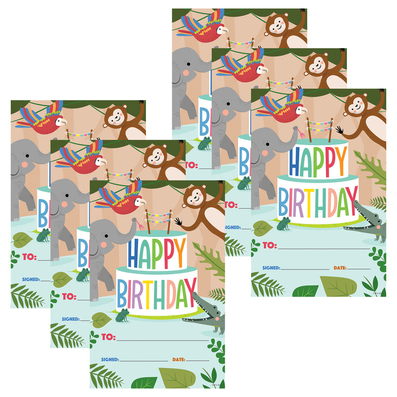 Jungle Friends Happy Birthday Awards, 30 Per Pack, 6 Packs