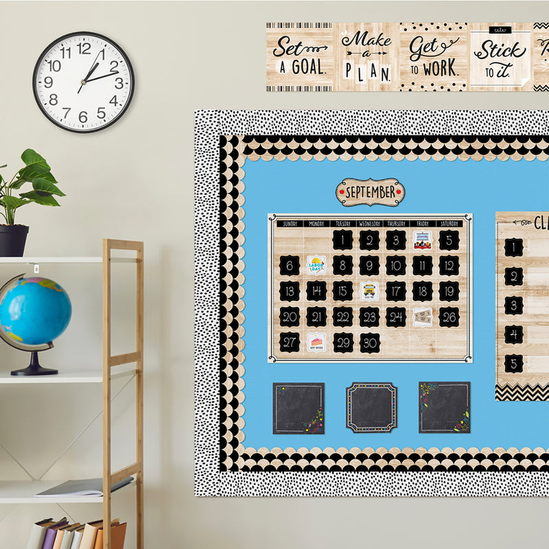 Black & Wood Scallops Cd Ez Border