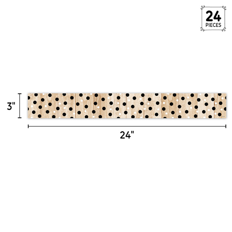 Polka Dots On Wood Cd Ez Border