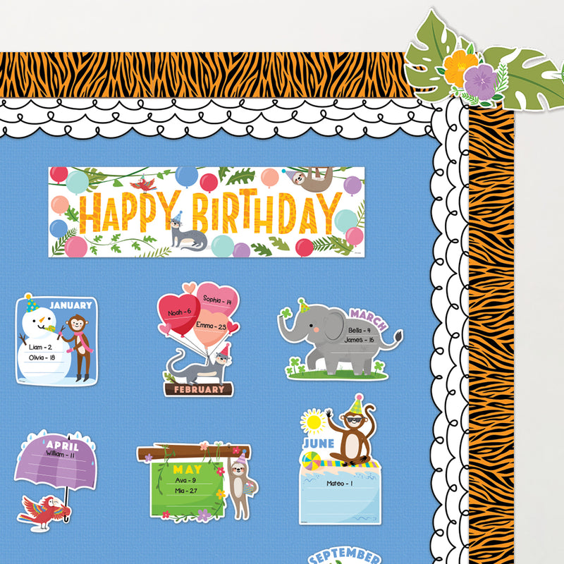 Tiger Stripes Jungle Friends Border