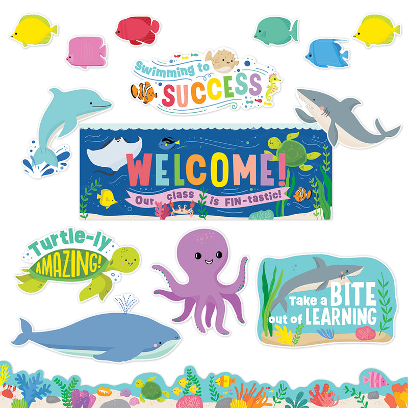 Sea Friends Under the Sea Bulletin Board Set, 42 Pieces