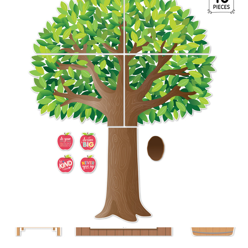 Apple Time Jumbo Tree Bulletin Board Set, 10 Pieces