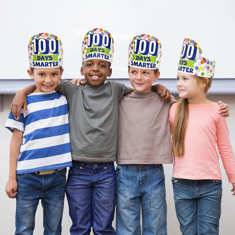 Core Decor Happy 100th Day Crowns, Pack of 30