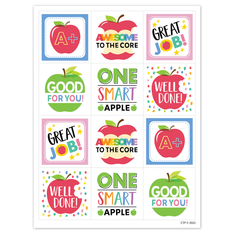 Apple Time Apple Reward Stickers, 60 Per Pack, 6 Packs