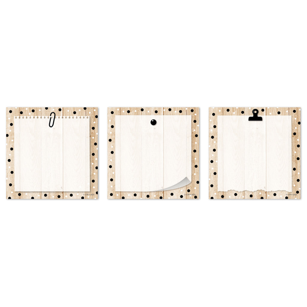 Polka Dots On Wood 3in Cut-outs