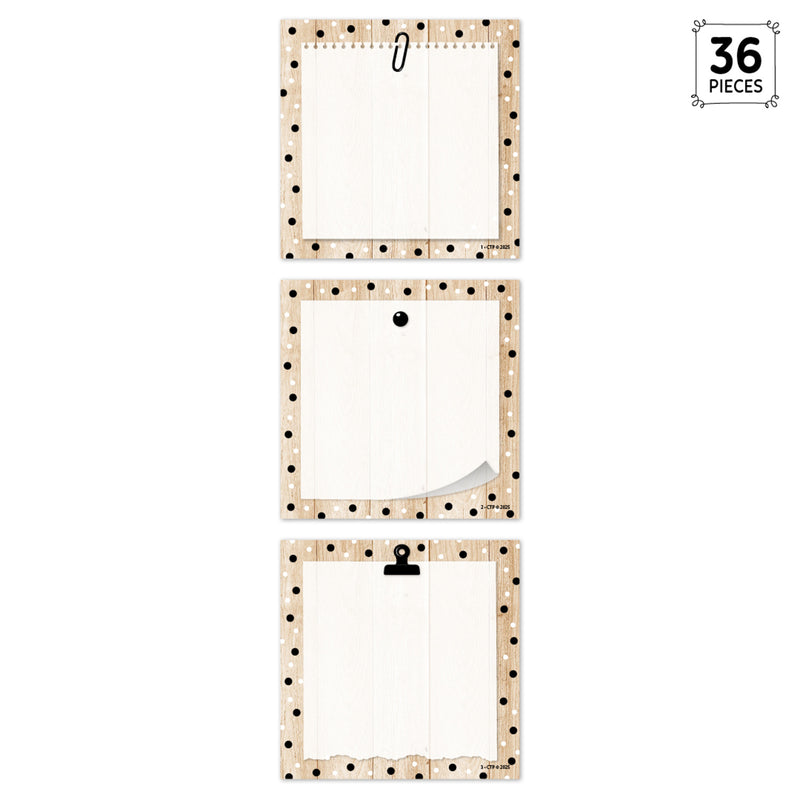 Polka Dots On Wood 3in Cut-outs
