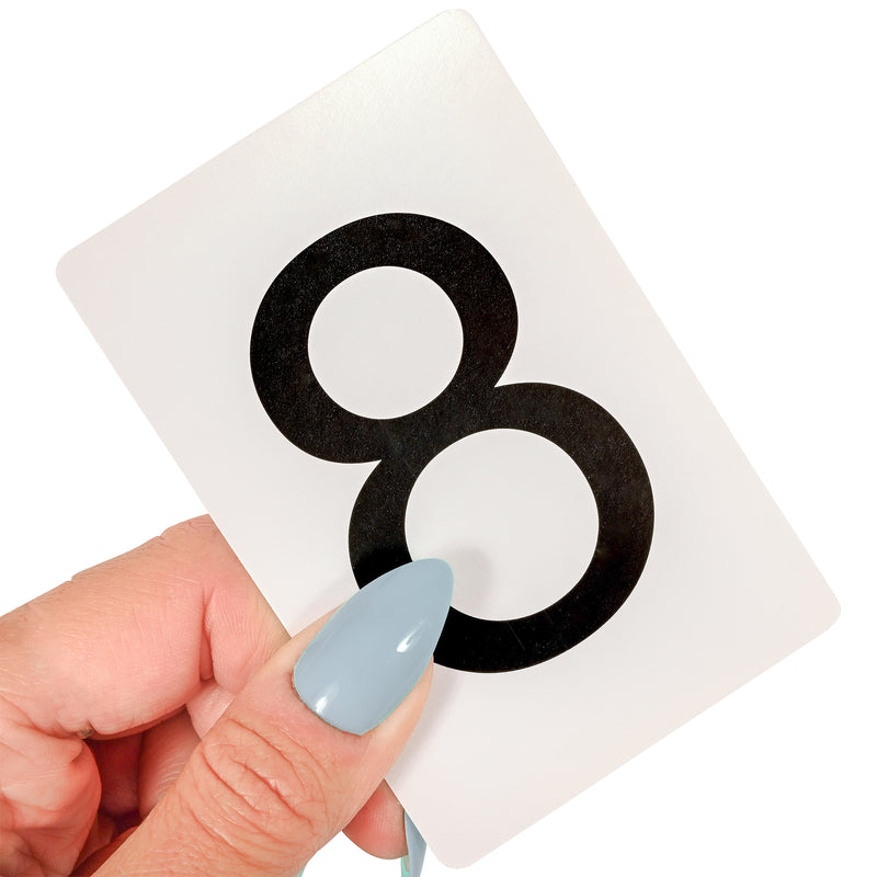 Number Cards 0 Thru 9 Black