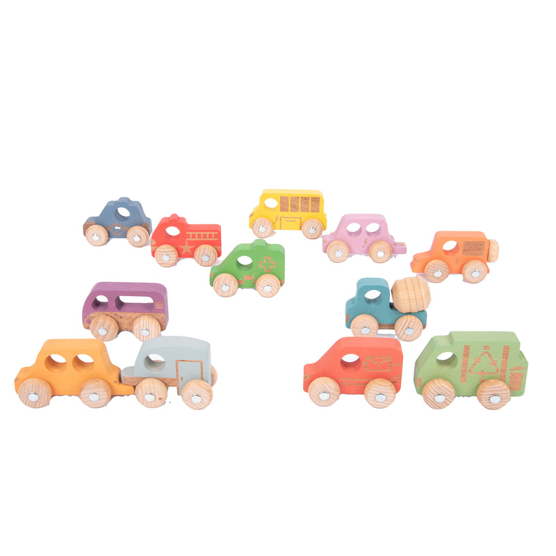 Rainbow Wooden Vehicles