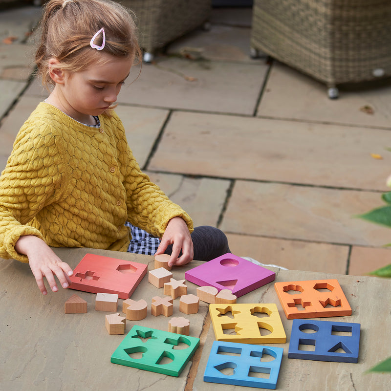 Rainbow Wooden Shape Stacker