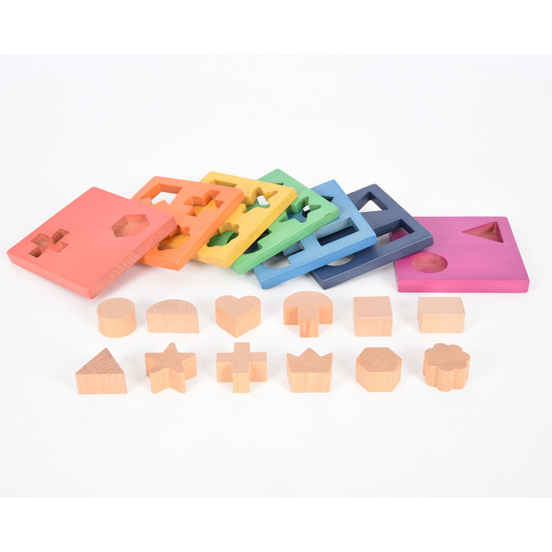 Rainbow Wooden Shape Stacker