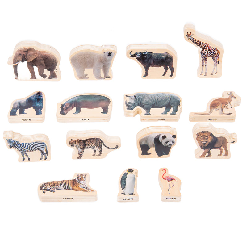 Wooden Wild Animal Blocks