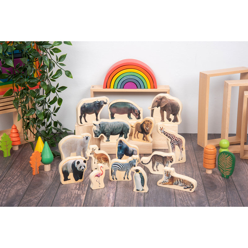 Wooden Wild Animal Blocks