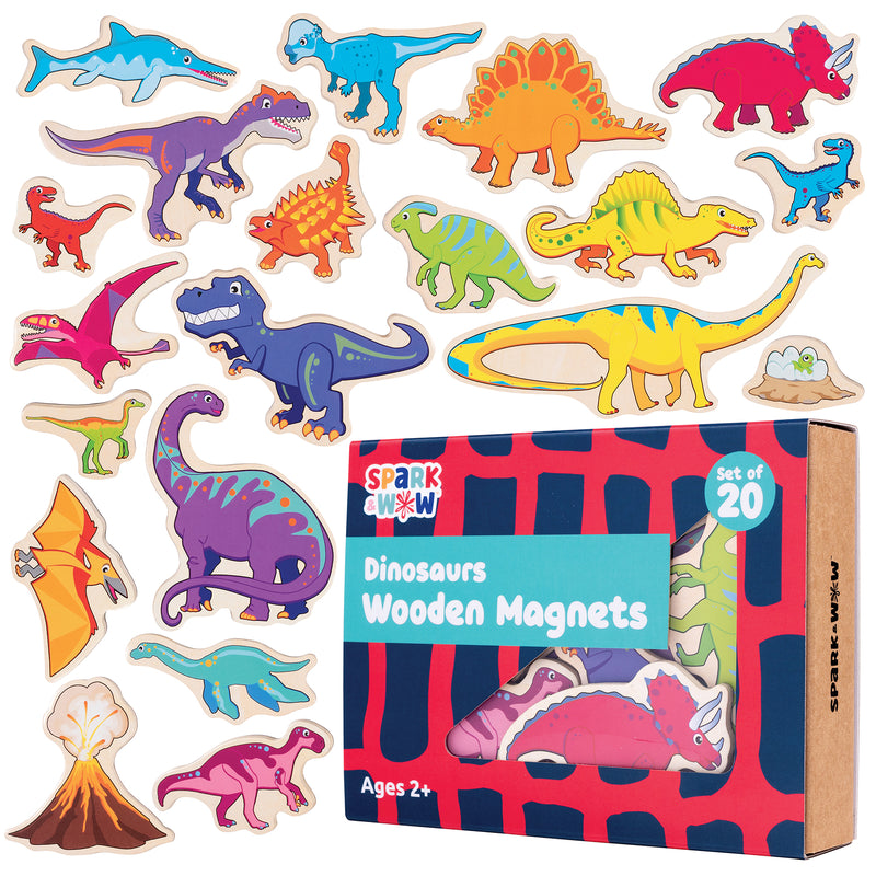Wooden Magnets Dinosaurs 20/st