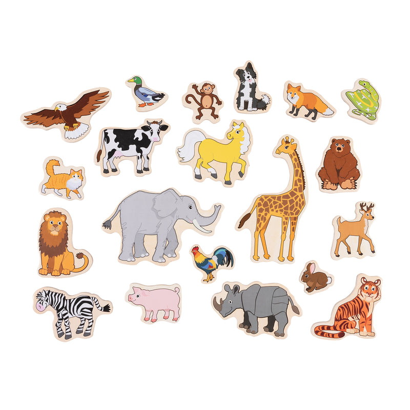 Wooden Magnets Animals 20/st