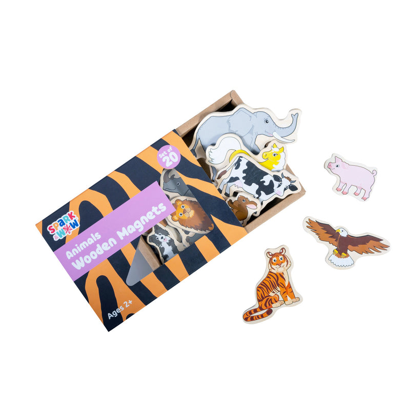 Wooden Magnets Animals 20/st