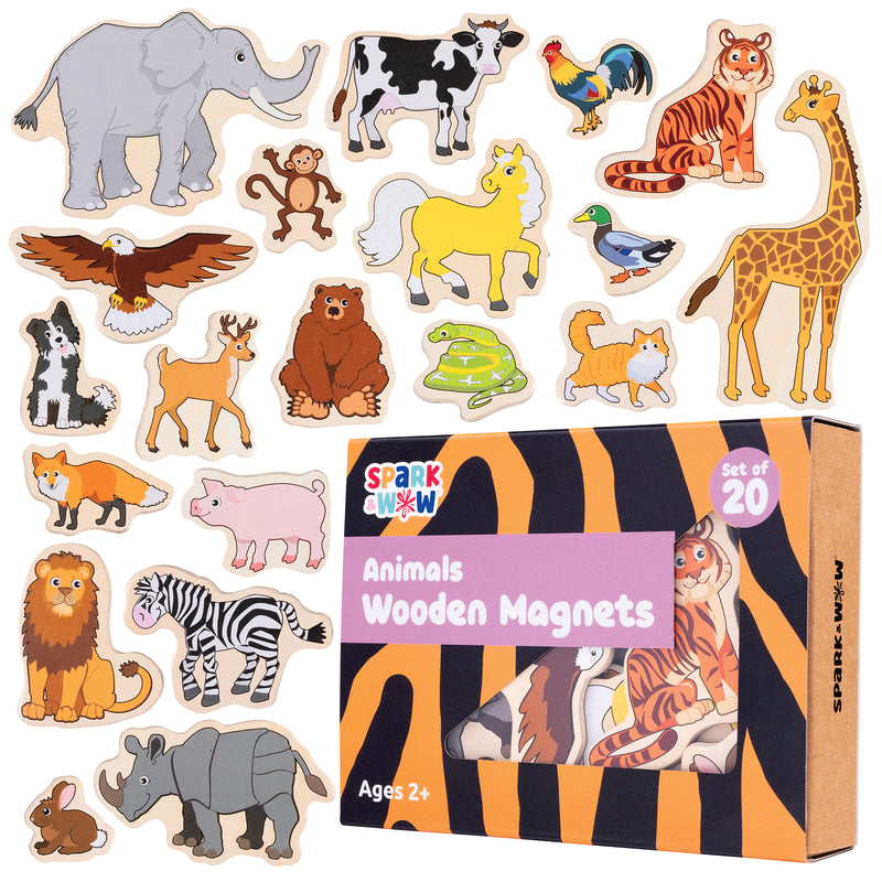 Wooden Magnets Animals 20/st