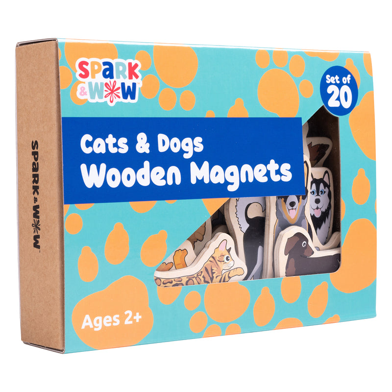 Wooden Magnets Cats & Dogs 20/st