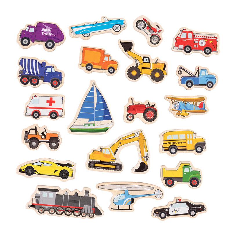 Wooden Magnets Transport 20/st