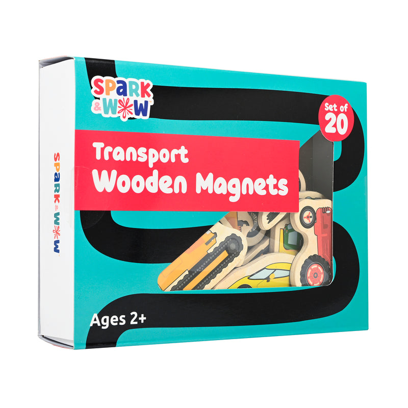 Wooden Magnets Transport 20/st