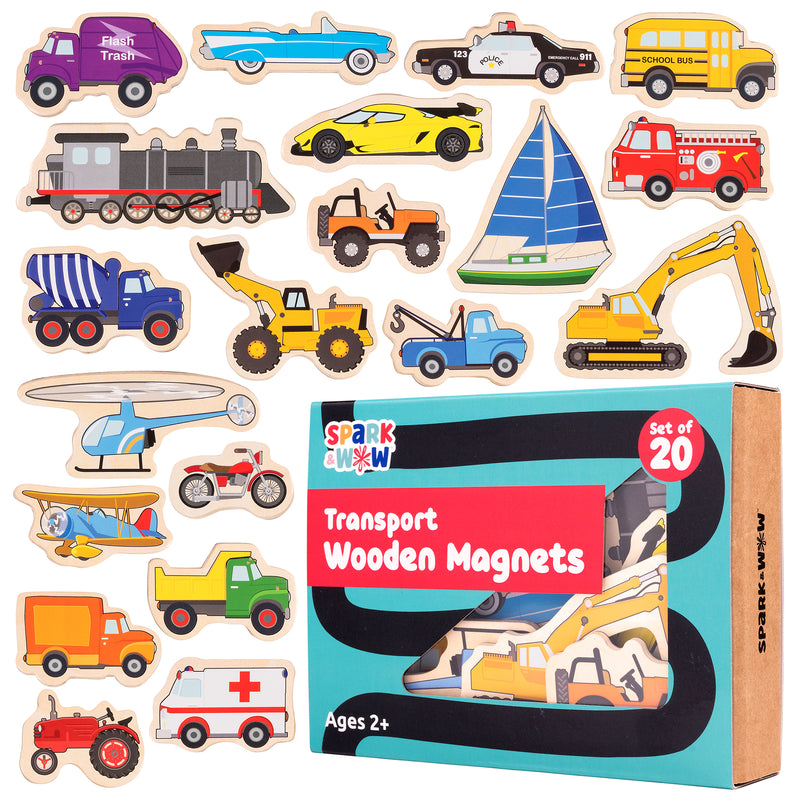 Wooden Magnets Transport 20/st