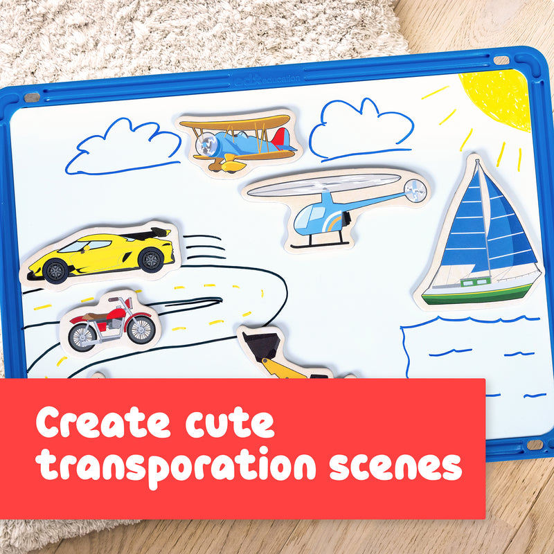 Wooden Magnets Transport 20/st