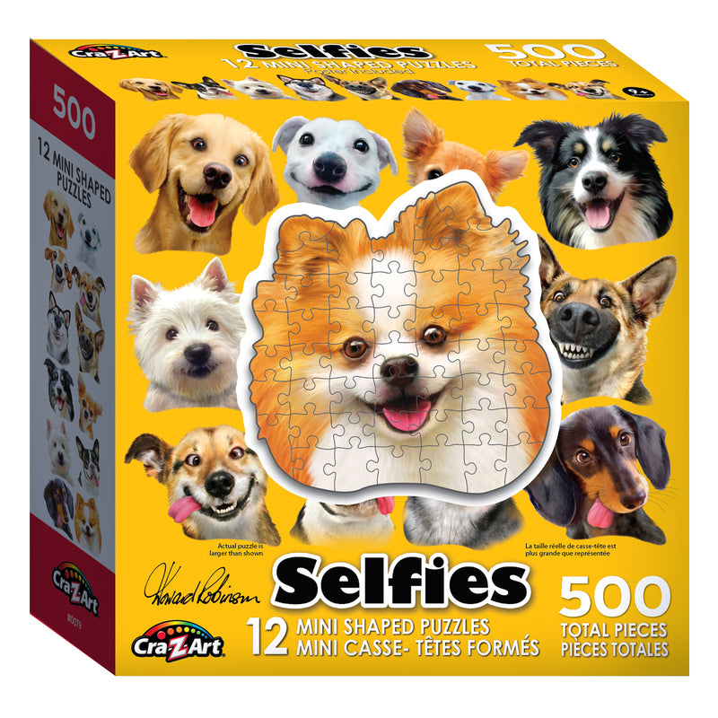 Dog Selfies Mini Shaped Puzzle Set