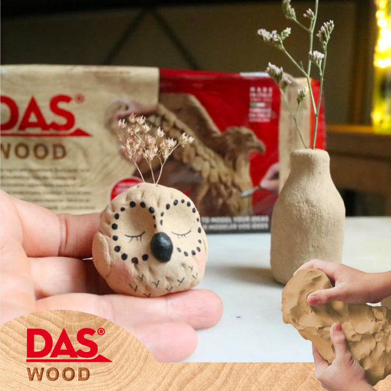 Das Modeling Clay Wood 700g Air Hardening