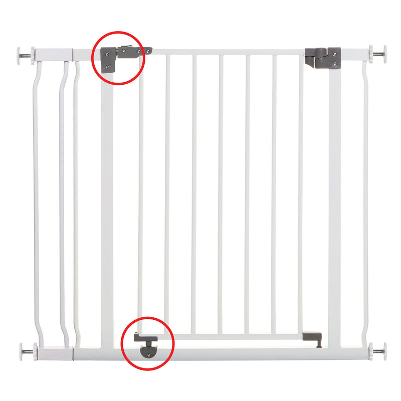 Liberty 29.5-36.5in Auto Close Metal Baby Safety Gate - White