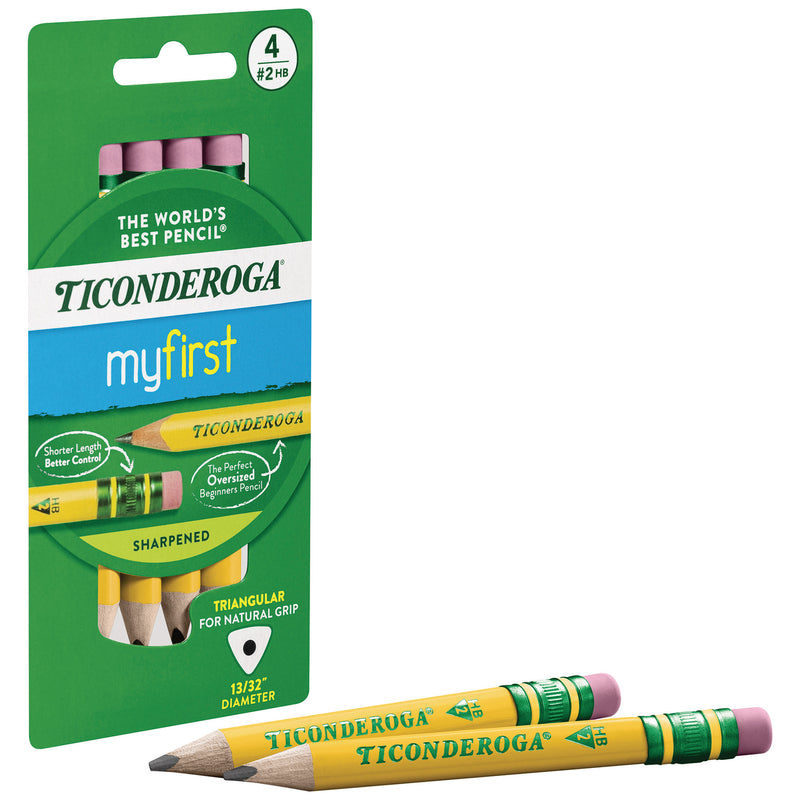 Ticonderoga My First Pencils 4/pk Sharp Triangular