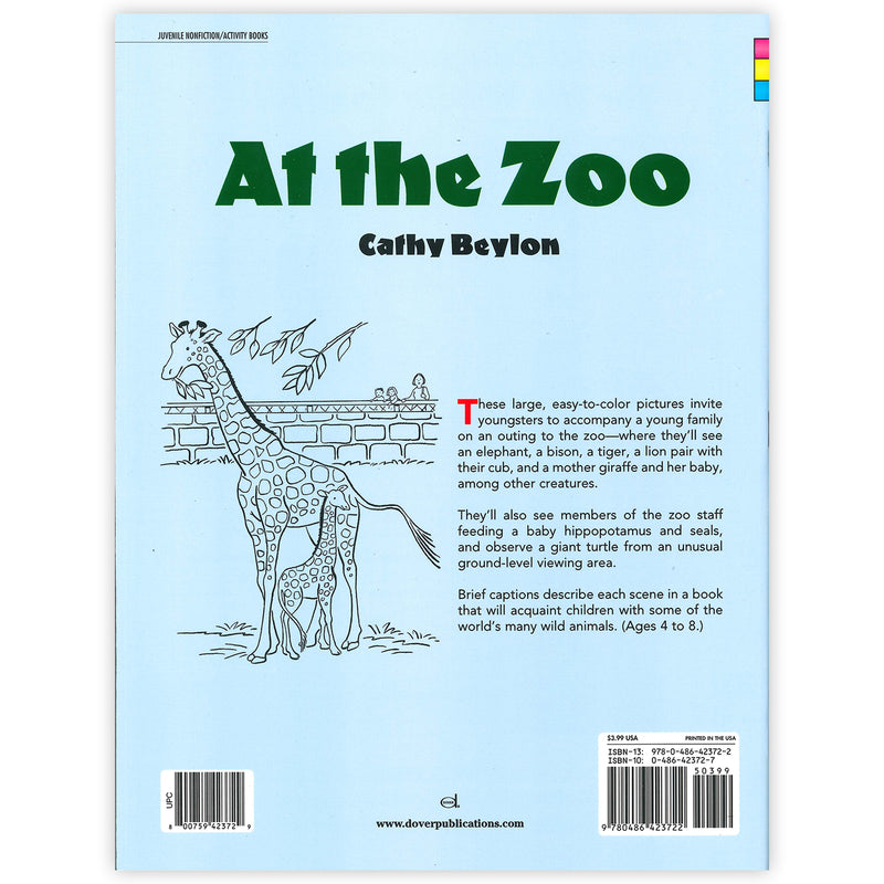 At The Zoo Coloring Book, Pack of 6