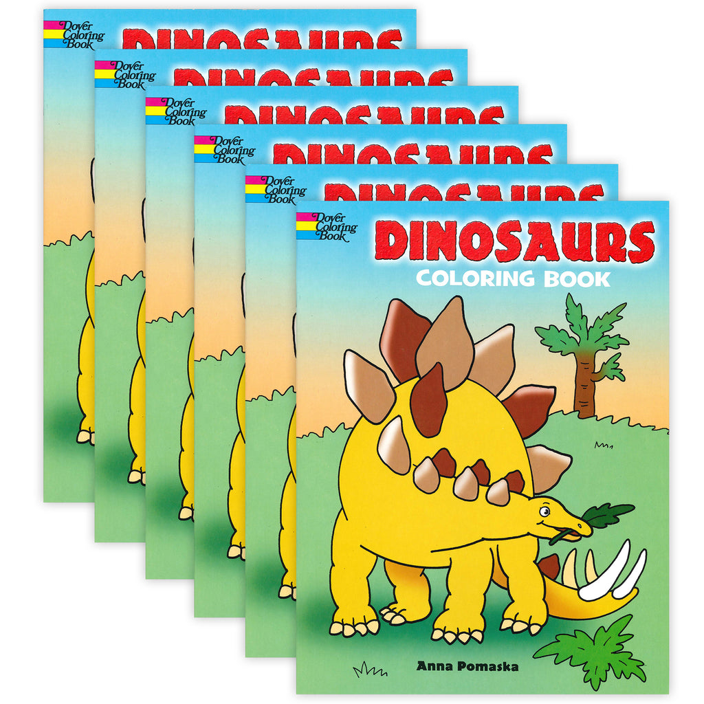 Dinosaurs Coloring Book, Pack of 6