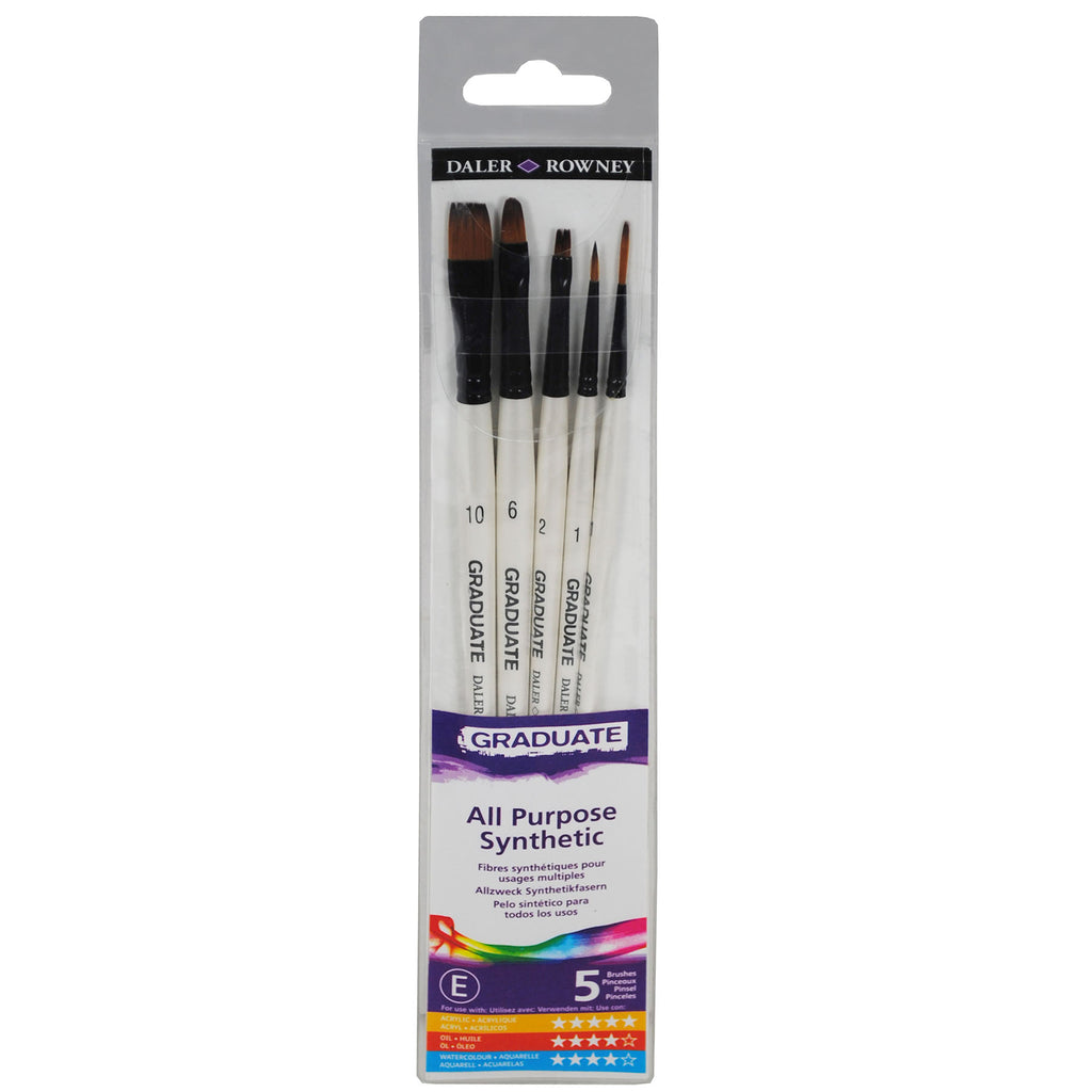 Graduate Classic Brush Set 5ct Synthetic