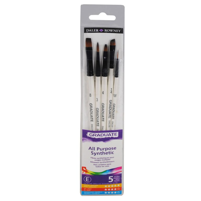 Graduate All Purpose Brush Set 5ct Synthetic