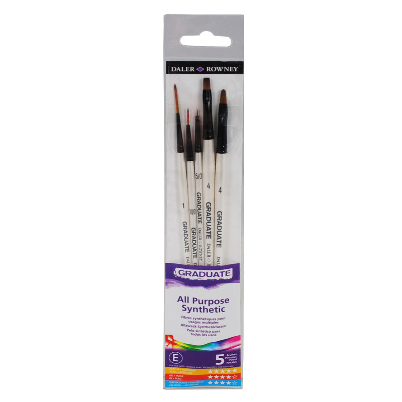 Graduate Detail Brush Set 5ct Synthetic