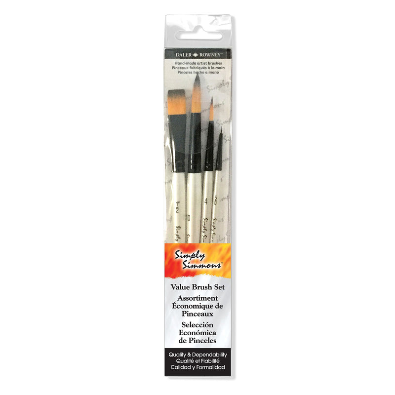 Simply Simmons Watercolor Brush 4ct Synthetic