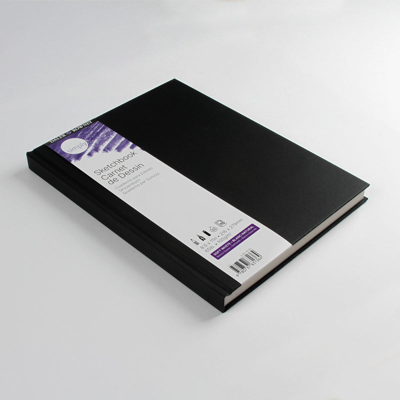 Simply... Sketchbook, Soft White, 110 Sheet, 8.5x11 inch, Pack of 3