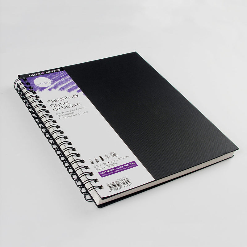 Simply... Sketchbook, Soft White, 80 Sheet, 8.5x11 inch, Pack of 3