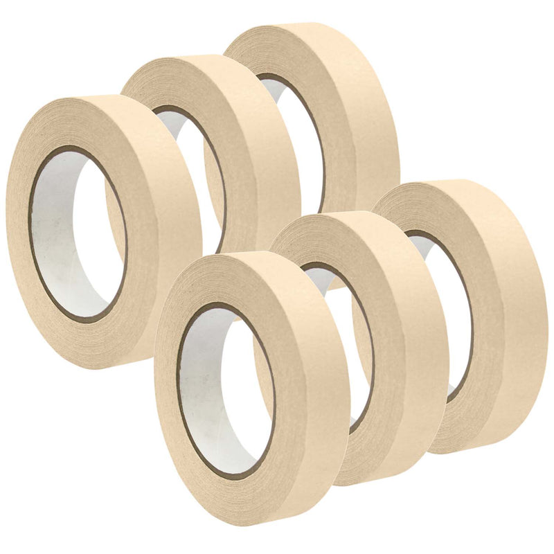 (6 Rl) Premium Masking Tape White 1x55yd