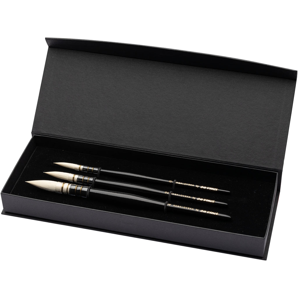 Artist Signature Collection by Viktoria Kagalovska, Fashion Illustration Brushes, Assorted, 3 Brush Set in Gift Box