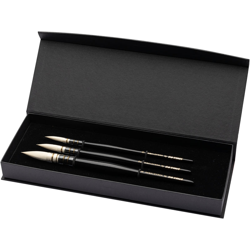 Artist Signature Collection by Viktoria Kagalovska, Fashion Illustration Brushes, Assorted, 3 Brush Set in Gift Box