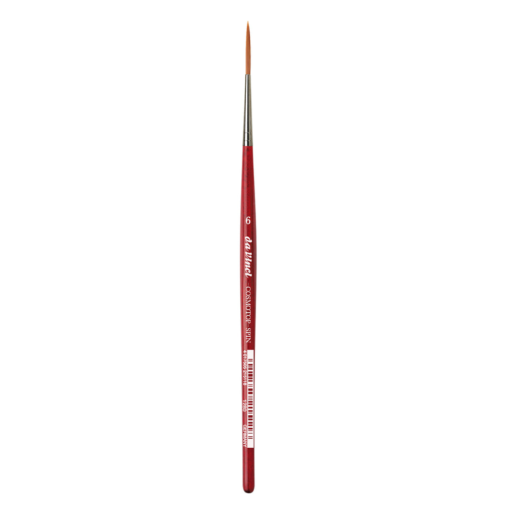 COSMOTOP-SPIN Rigger Brush, Synthetic, Acrylic & Watercolor, Pointed Liner, Series 5880, Size 6