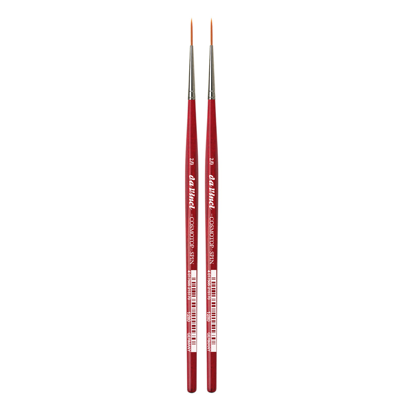 COSMOTOP-SPIN Rigger Brush, Synthetic, Acrylic & Watercolor, Pointed Liner, Series 5880, Size -2, Pack of 2