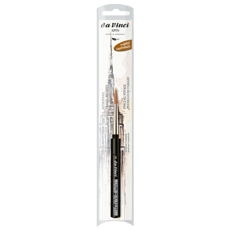 COSMOTOP-SPIN Pocket Travel Brush, Synthetic, Watercolor, Round, Series 1573, Size 5
