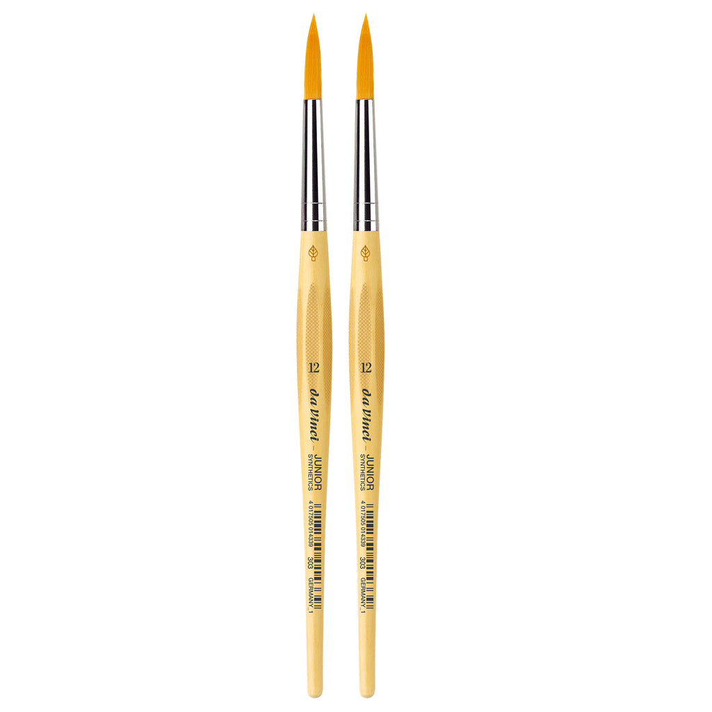 JUNIOR Synthetics Student Brush, Synthetic, Tempera, Round, Series 303, Size 12, Pack of 2